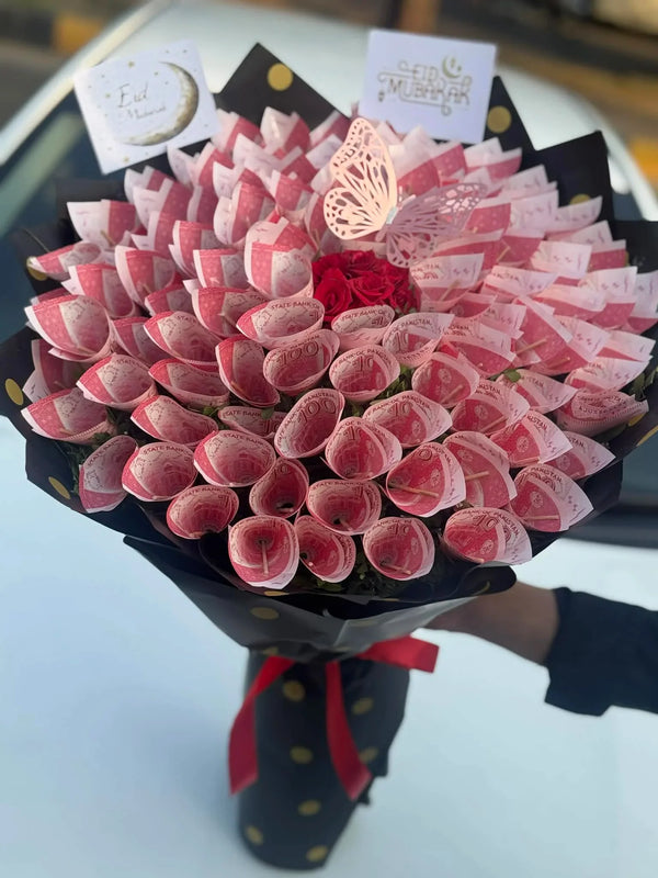 Golden Celebration 10K Money Bouquet 💸🌹✨