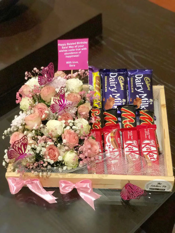 Floral & Chocolate Bliss Tray
