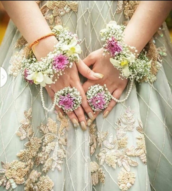 Purple Radiance Floral Hand Harness (Hathphool)