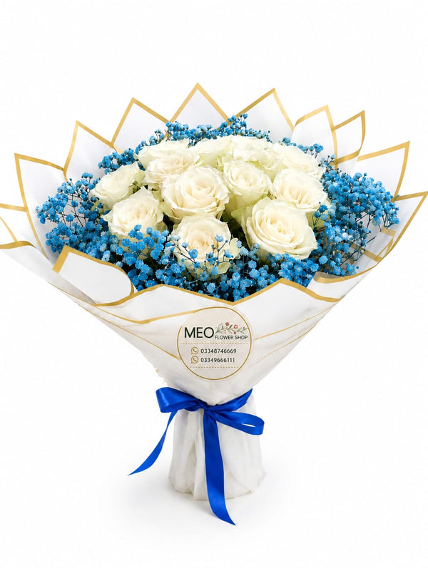 💙🤍 Ocean Pearl Bouquet 🤍💙
