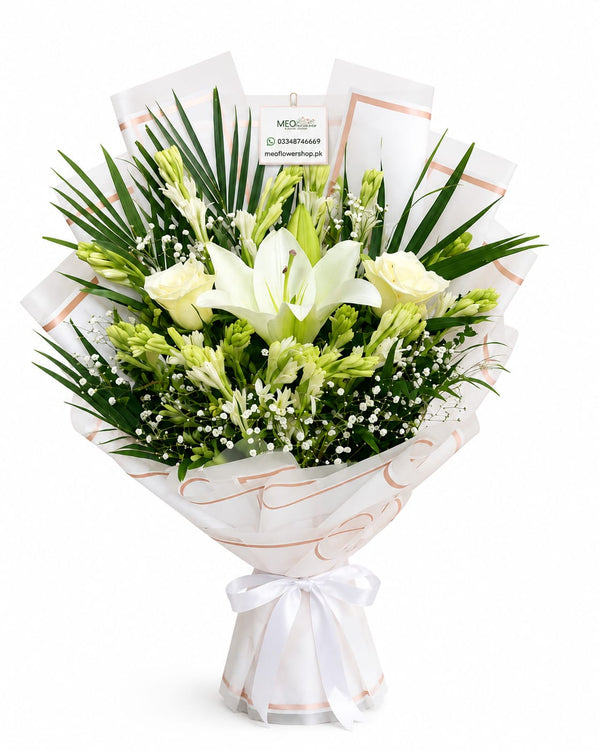 White Lily Elegance Bouquet