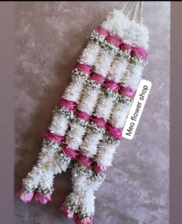 🌸 Gulabi Nikhar Wedding Mala 🤍