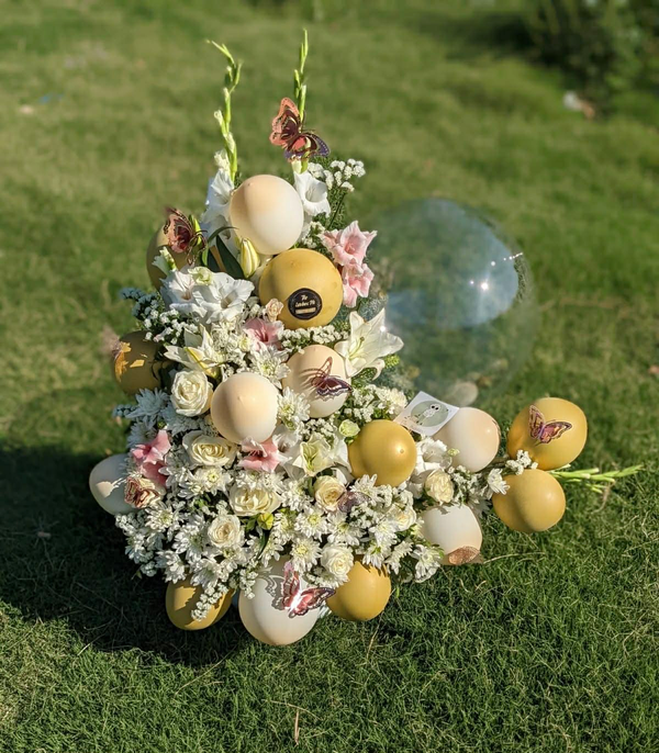 Eid Majestic Balloon Arch Flower Box 🌙🎈🌸