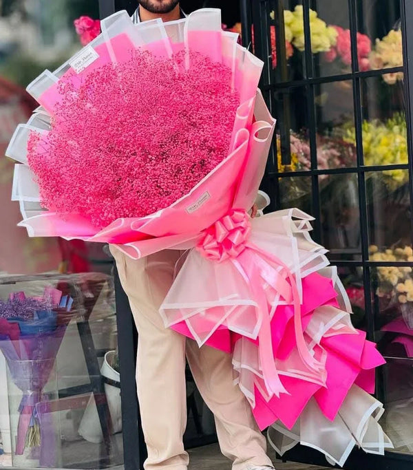 Blushing Cloud Luxe Babys Breath Bouquet 🌸💗✨