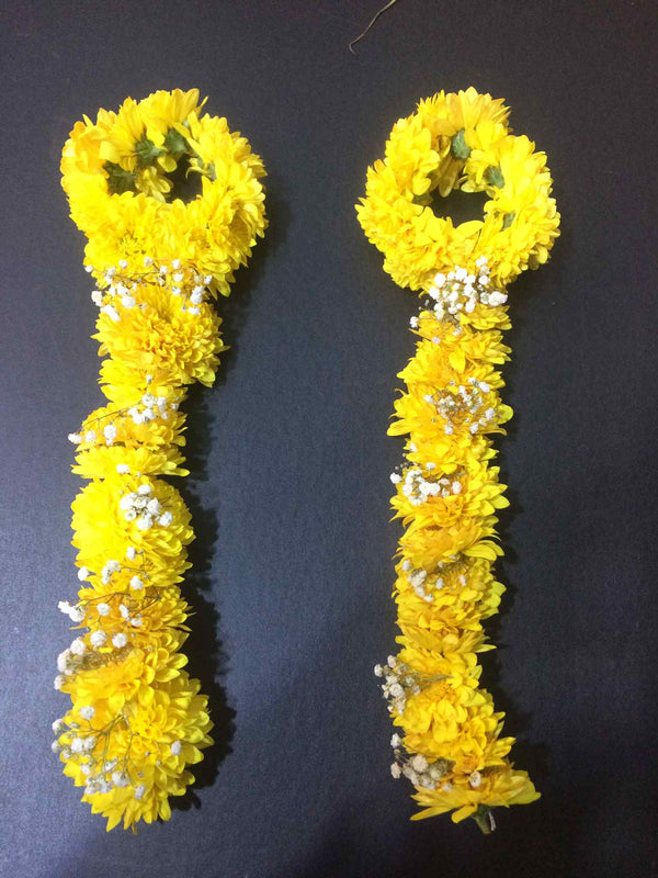 Golden Glow 🌼 Oversized Gainday Bridal Hand Bracelets with Tails