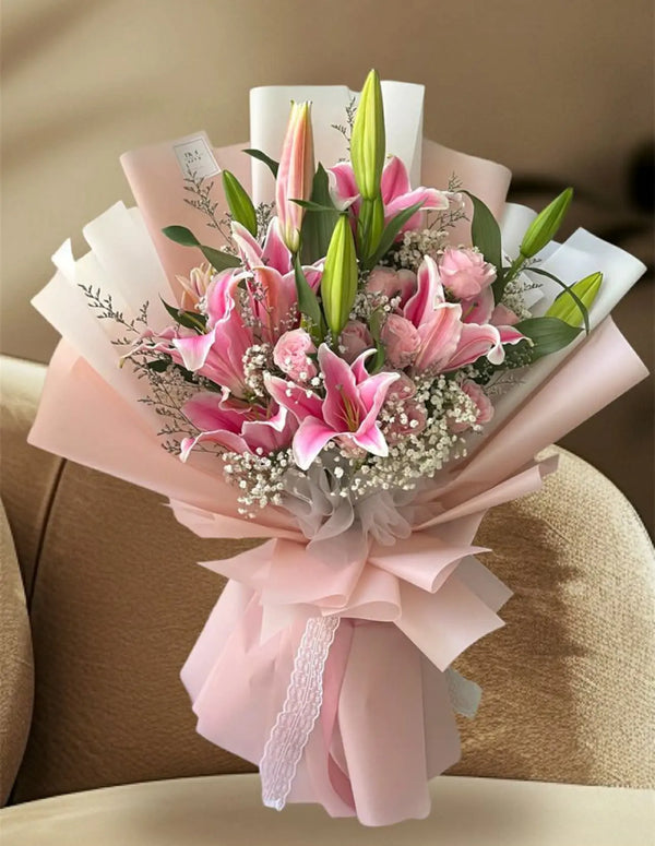 Blush Lily Dream 🌸 Pink Lilies Signature Bouquet